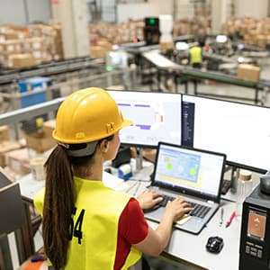 Canadian and American flags